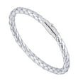 thumbnail image 1 of SSKFHGI Silver Pu Braided Men'S And Women'S Bracelet Leather Couple Bracelet Jewelry, 1 of 1