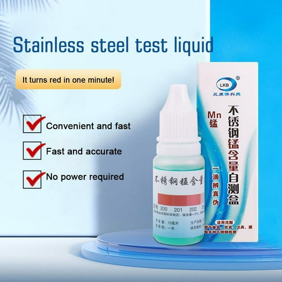 SSKFHGI Stainless Steel Manganese Detection Liquid Stainless Steel Detection Liquid Test Agent Analysis Identification Liquid Identification 201 True And False 304