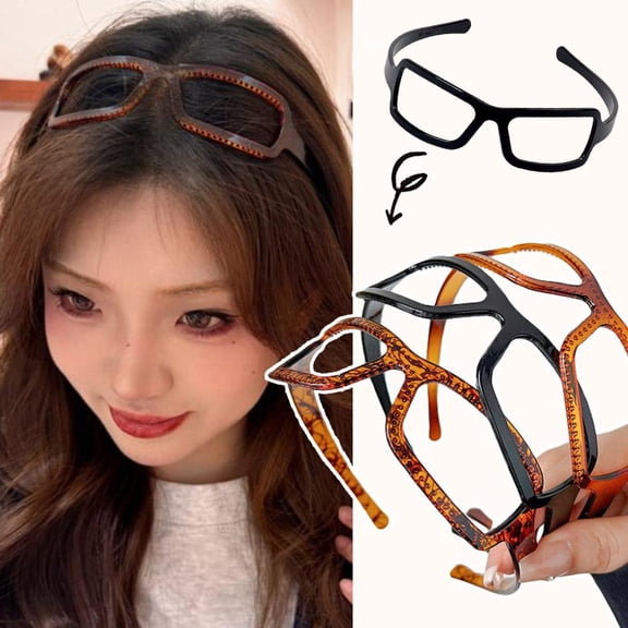 SSKFHGI Sunglasses Frame Shape Hair Hoop Glasses Hairband For Women Girl Sweet
