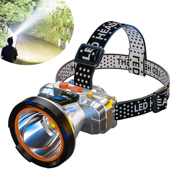 SSKFHGI Td003 Strong Light Headlight Strong Light Headlight Yuan Long-Range Rechargeable Waterproof Super Bright Head-Mounted Night Fishing Light Mining Lamp Super Long Endurance Headlight