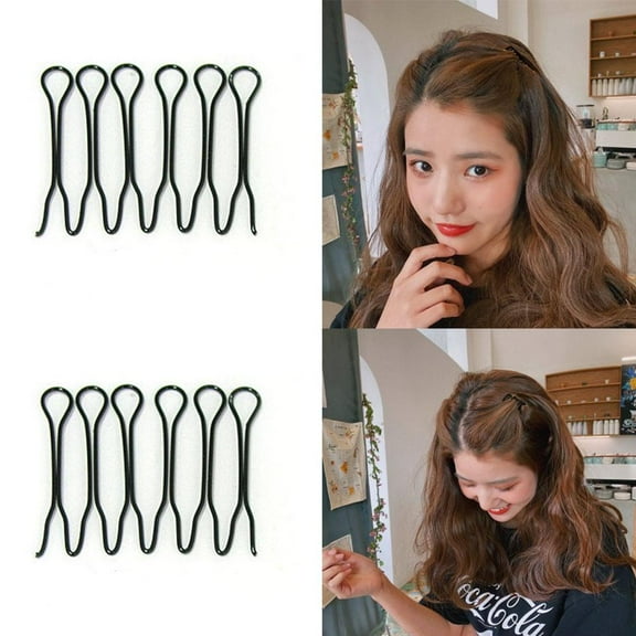 SSKFHGI U Shaped Bun Hair Pin Clip Grips Brown Wavy Salon Invisible Hai 2024