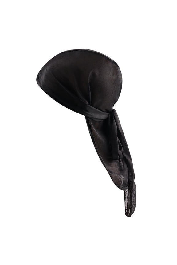 Unisex Men Women Bandana Durag Headwear Soft Silk Pirate Wrap Hat Cap