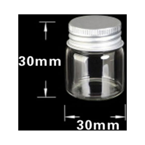 SSKFHGI Vials Small Glass Bottles Mini Jars With Aluminum Screw Lids New