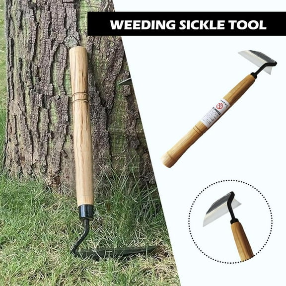 SSKFHGI Weeding Sickle with Steel Sharp Edge Garden Tool Hand HoeSickle