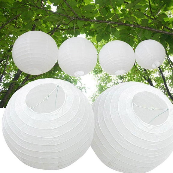 SSKFHGI White 30cm White Paper Lantern Lampshade