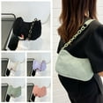 thumbnail image 1 of SSKFHGI White Corduroy Chain Shoulder Bag Women'S Fashion Lightweight Underarm Bag Retro Trend Handbag Spring New Women'S Bag, 1 of 7