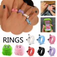 thumbnail image 1 of SSKFHGI White Frog Ring Small Frog Ring Jewelry Box Earring Ring Box, 1 of 7