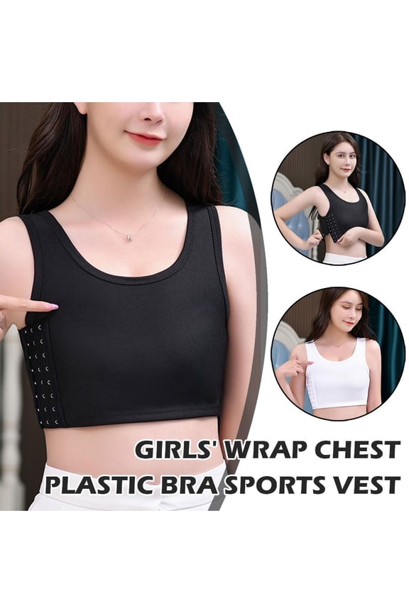 White Xxl Breast-Binding Underwear For Women, Breast Reduction, Student Breast-Wrapping Bra, Sports Vest, Four Seasons Cos, Thin Style, Small Breasts