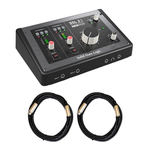 Solid State Logic SSL 2 MKII USB Interface Bundle with XLR Cables