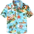 thumbnail image 1 of SSLR Big Boys' Santa Claus Party Tropical Ugly Hawaiian Christmas Shirts Casual Button Down Shirts, 1 of 8