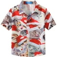 thumbnail image 1 of SSLR Big Boys' Santa Claus Party Tropical Ugly Hawaiian Christmas Shirts Casual Button Down Shirts, 1 of 8