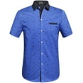 thumbnail image 1 of SSLR Dress Shirts for Mens Casual Button Down Shirts Cotton Short Sleeve Shirts, 1 of 8