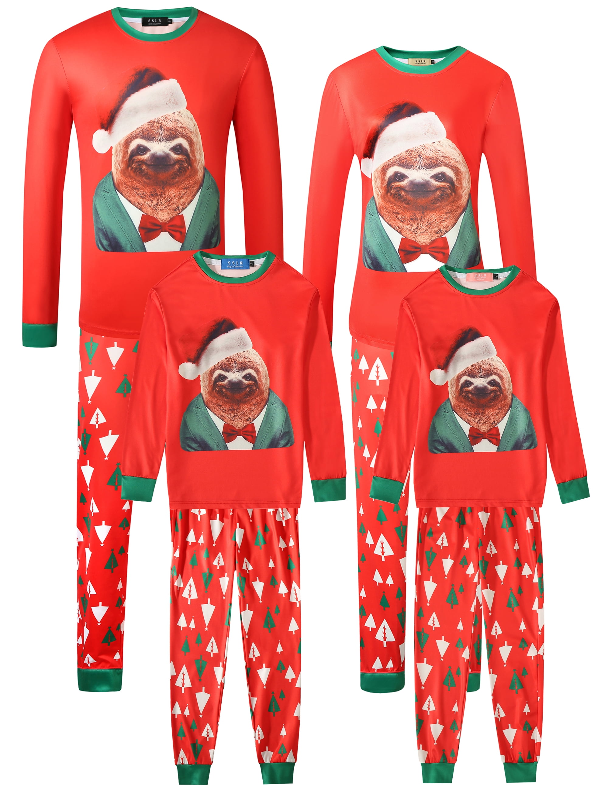 SSLR Family Matching Christmas Pajamas Sets Xmas Sleepwear Nightwear 2