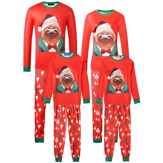 SSLR Family Matching Christmas Pajamas Sets Xmas Sleepwear Nightwear 2-Piece Pjs Tops+Pants