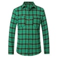 thumbnail image 1 of SSLR Flannel Shirts for Men, Long Sleeve Button Down Shirt Lightweight Plaid Brushed Casual, 1 of 8