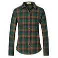 thumbnail image 1 of SSLR Flannel Shirts for Women Long Sleeve Button Down Shirts Plaid Lightweight Casual, 1 of 8