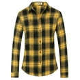 thumbnail image 1 of SSLR Flannel Shirts for Women Long Sleeve Button Down Shirts Plaid Lightweight Casual, 1 of 8