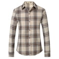 thumbnail image 1 of SSLR Flannel Shirts for Women Long Sleeve Button Down Shirts Plaid Lightweight Casual, 1 of 8