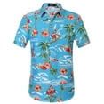 thumbnail image 1 of SSLR Hawaiian Shirt for Men Flamingo Short Sleeve Casual Button Down Shirts Summer Beach Shirt, 1 of 7