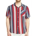 thumbnail image 1 of SSLR Hawaiian Shirt for Men Striped Shirt Casual Short Sleeve Button Down Shirts, 1 of 8