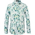 thumbnail image 1 of SSLR Hawaiian Shirts for Men Dress Shirt Button Down Shirt Floral Long Sleeve Shirt, 1 of 8