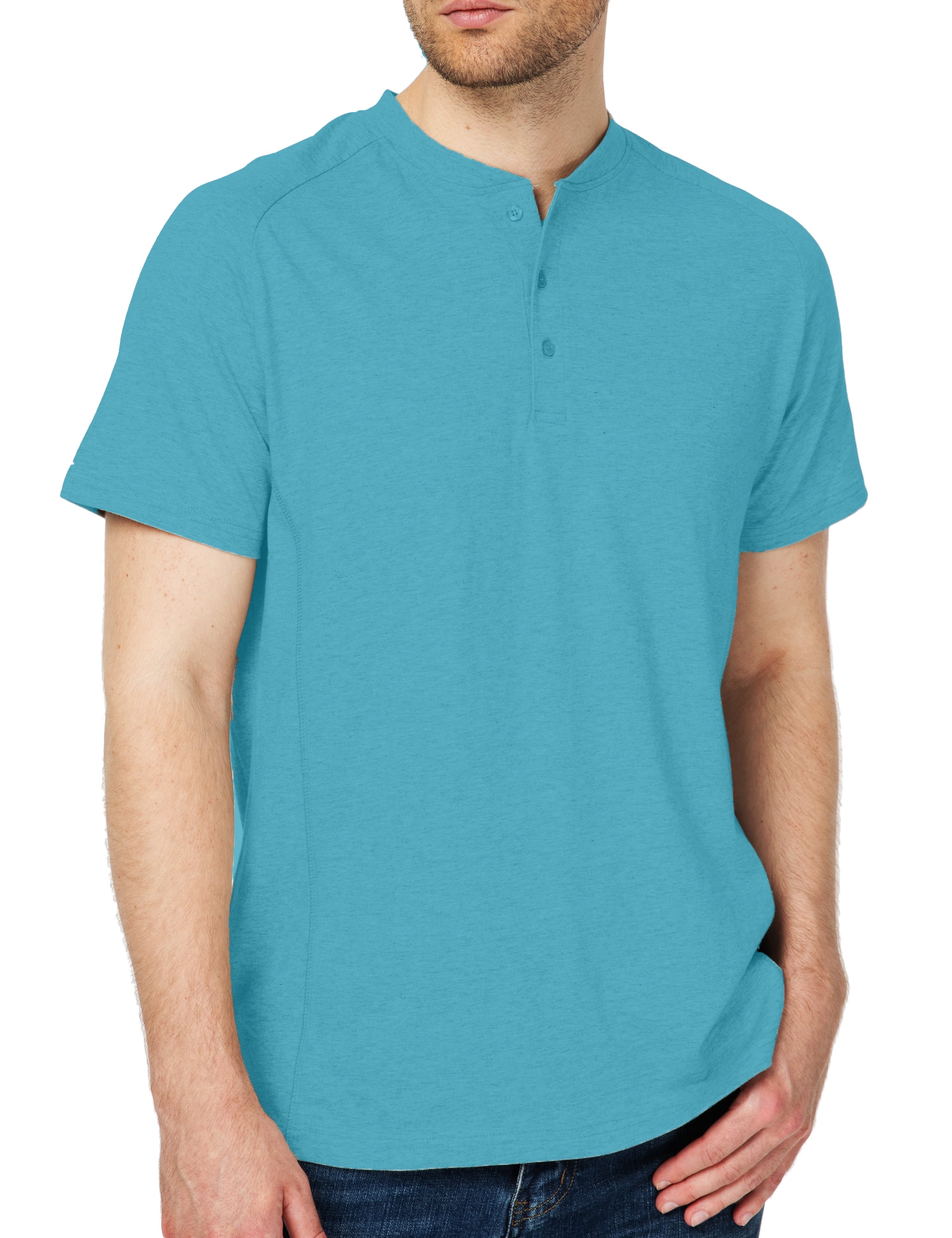 SSLR Henley Shirts for Men Casual Short Sleeve T Shirts Solid Colors