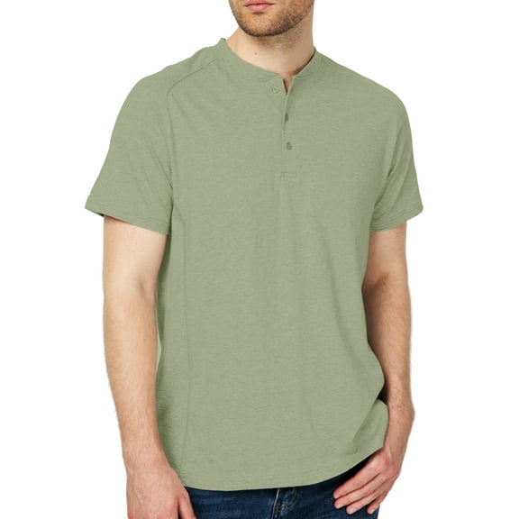 SSLR Henley Shirts for Men Casual Short Sleeve T Shirts Solid Colors Cotton tshirts