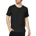 thumbnail image 1 of SSLR Henley Shirts for Men Crewneck Waffle Short Sleeve T Shirts Casual Tee Shirts, 1 of 7