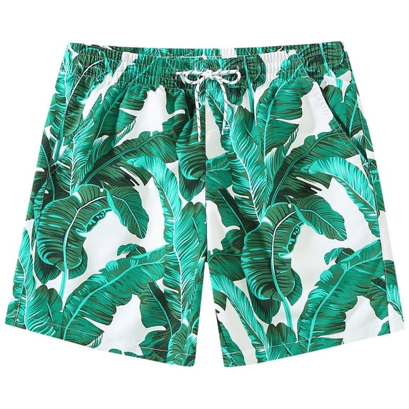 SSLR Kids Boys Swim Trunks Hawaiian Casual Beach Shorts Quick Dry Board Shorts Swimwear Bathing Suits