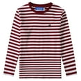 thumbnail image 1 of SSLR Long Sleeve Shirts for Big Boys Striped T Shirt Crew Neck Cotton Lightweight Causal Tshirts, 1 of 7