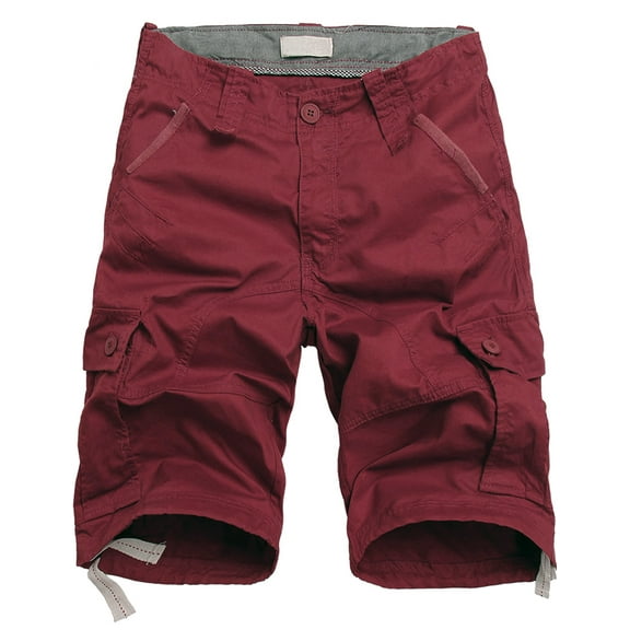 SSLR Men's Cargo Pants Cotton Multi-Pocket Casual Shorts Outdoor Wear