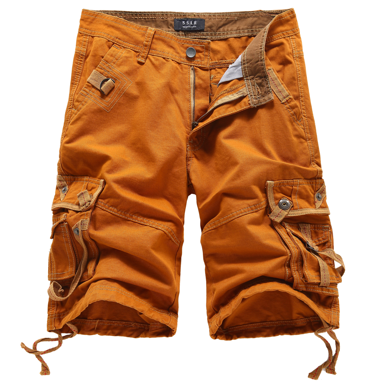 Guldnds Cargo Shorts Men's Cotton Twill Cargo Shorts Outdoor Wear
