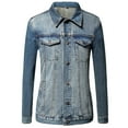 thumbnail image 1 of SSLR Men's Denim Trucker Jacket, 1 of 8