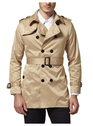 FchengtaiS Men's Double Breasted Trench Coat