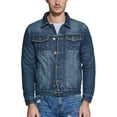 thumbnail image 1 of SSLR Men's Fleece Lined Denim Trucker Jacket Warm Denim Coat, 1 of 7