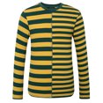 thumbnail image 1 of SSLR Men's Long Sleeve Striped Shirts T shirt Casual Crewneck Cotton Tee Shirts, 1 of 8