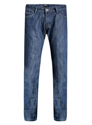 Eddie Bauer Fleece Lined Jeans Men 34x28 Blue Denim Plaid Regular Straight  Warm