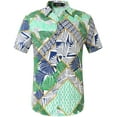 thumbnail image 1 of SSLR Mens Casual Button Down Shirts Short Sleeve Aloha Hawaiian Shirts, 1 of 7