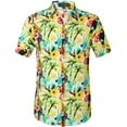 thumbnail image 1 of SSLR Mens Casual Button Down Shirts Short Sleeve Hawaiian Shirts Beach Shirts, 1 of 7