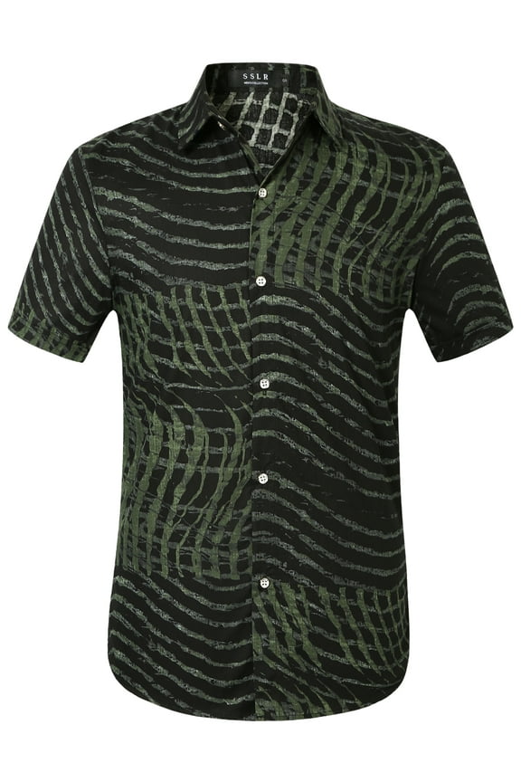 Mens Hawaiian Shirt Casual Button Down Shirts Short Sleeve Summer Beach Shirts