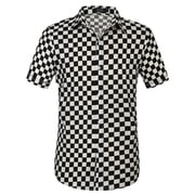 SSLR Mens Hawaiian Shirt Casual Button Down Shirts Short Sleeve Summer Beach Shirts