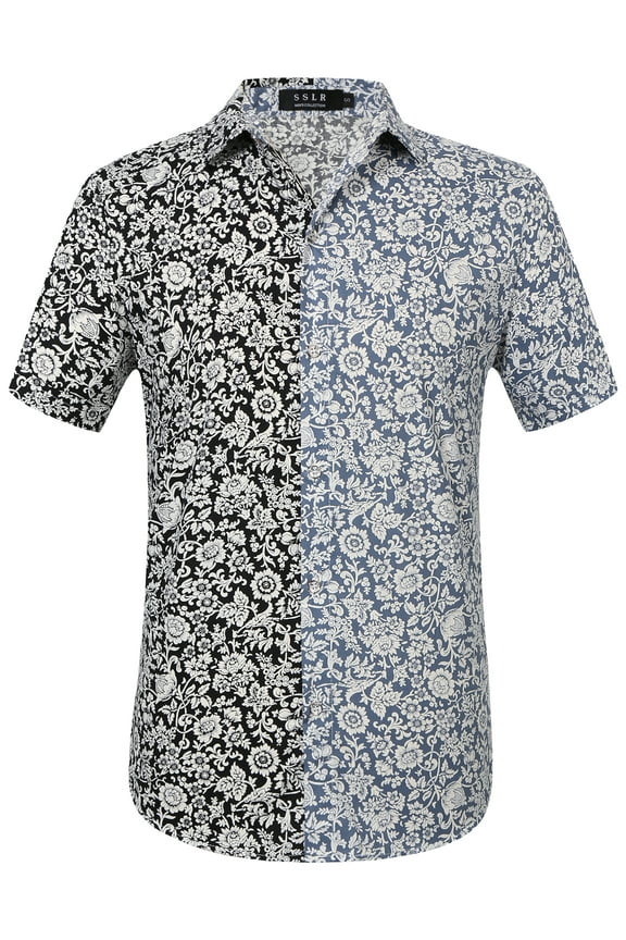 Mens Hawaiian Shirt Casual Button Down Shirts Short Sleeve Summer Beach Shirts