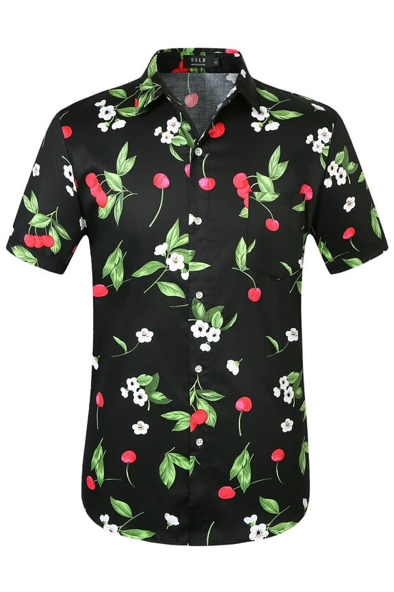 Mens Hawaiian Shirts Short Sleeve Casual Button Down Shirts