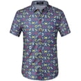 thumbnail image 1 of SSLR Mens Hawaiian Shirts Short Sleeve Casual Button Down Shirts, 1 of 7