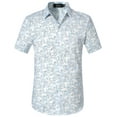 thumbnail image 1 of SSLR Mens Hawaiian Shirts Short Sleeve Casual Button Down Shirts, 1 of 7