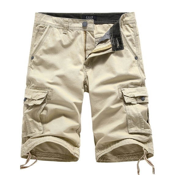 SSLR Mens Shorts Casual Cotton Relaxed Fit Cargo Shorts