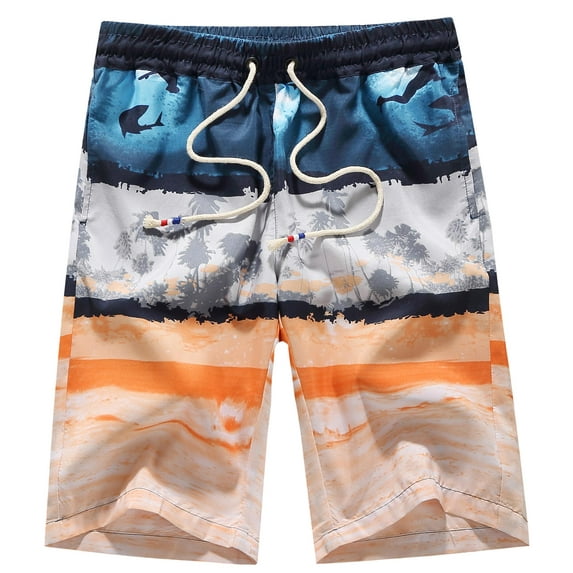 SSLR Mens Swim Shorts Board Shorts Swimwear Hawaiian Beach Shorts