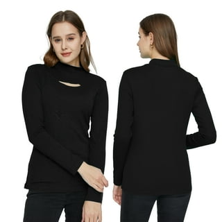 Long Sleeve Mock Neck Tops