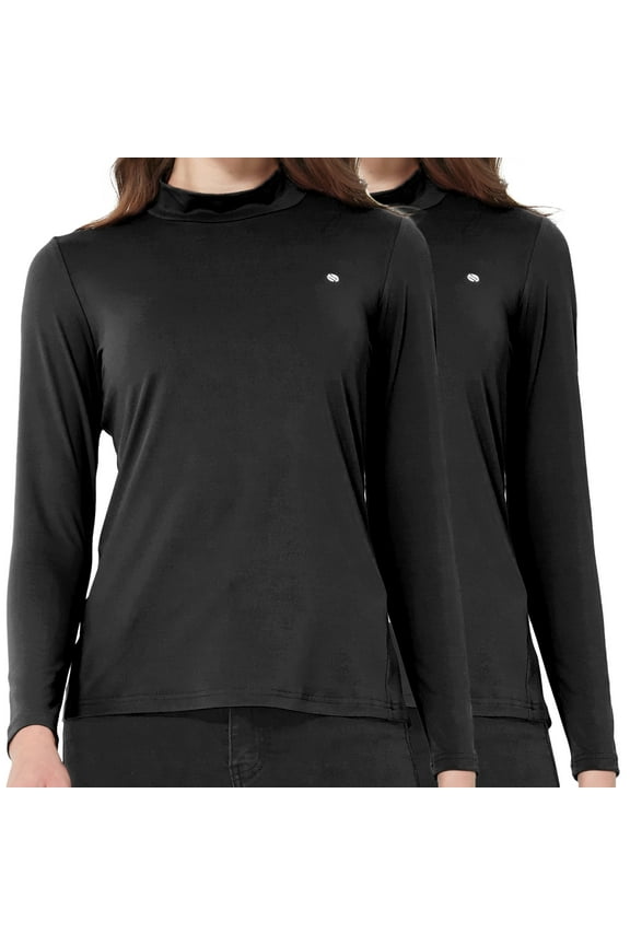 Mock Turtleneck for Women Mock Neck Top Long Sleeve T Shirt Casual Basic Active Layer