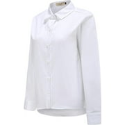 SSLR Oversized Button Down Shirts for Women Long Sleeve Dress Shirts High Low Causal
